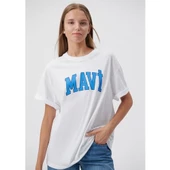 MAVİ BASKILI TİŞÖRT - 1