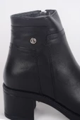 Pierre Cardin 54063 Yandan Fermuarlı Yüksek Topuklu Yarım Bilek Kadın Siyah Kışlık Bot - 2