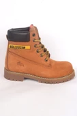 Bulldozer 240602 Ortepedik Taban Yandan Desenli Bağcıklı Tarçın Nubuk Unisex Kışlık Bot Ayakkabı - 1