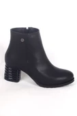 Pierre Cardin 52524 Yandan Fermuarlı Hafif Topuklu Siyah Kadın Kışlık Bot - 1