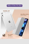 iPad Air 11 inç 2024 6. Nesil M2 Çip Uyumlu Kalem Bölmeli Akıllı Smart Tablet Kılıfı thumbnail 9