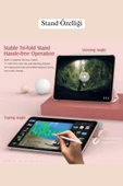 iPad Air 11 inç 2024 6. Nesil M2 Çip Uyumlu Kalem Bölmeli Akıllı Smart Tablet Kılıfı thumbnail 5