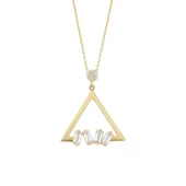 Altın Taşlı Tasarım Kolye 2,06 Gram - 1