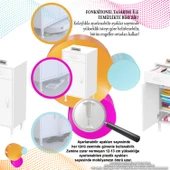 Modilayn EMİR 35 x 88 x 32,5 cm 1 Çekmece 1 Kapak 2 Raf 3 Bölme Çok Amaçlı Banyo & Mutfak Dolabı  thumbnail 6