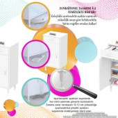 Modilayn EMİR 35 x 88 x 32,5 cm 1 Çekmece 1 Kapak 3 Raf 4 Bölme Çok Amaçlı Banyo & Mutfak Dolabı - 6