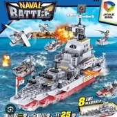 Savaş Gemisi 980 Parça Yapı Bloks 8 İN 1 - 24 FARKLI MODEL - 1