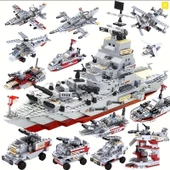 Savaş Gemisi 980 Parça Yapı Bloks 8 İN 1 - 24 FARKLI MODEL - 3