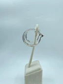 Bombeli Halka Unisex Krom  Geniş Çelik Küpe Çifti 3,5cm  alithestereo thumbnail 1