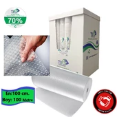 Balonlu Naylon 100cm X 100Mt (En: 100 cm, Boy: 100mt.) Üç Katlı  Eşya Koruma Ambalajı, Pat Pat - 1