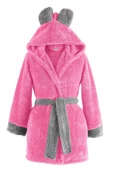 Fleece | Kapşonlu Wellsoft Peluş Sabahlık | Robdeşambr |  Bornoz - 1