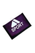 Bez Cüzdan Cırt Cırtlı Kapak Fermuarlı Para Bölme İnterpeks Kumaş Sport Baskılı Bordo - 1