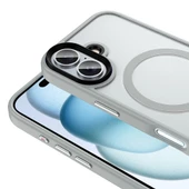 iPhone 16 Kılıf Kamera Hassas Buton Magsafe Uyumlu Arkası Mat Flet Kapak - 7