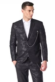 CEKMON Erkek Regular Fit Zincir Detaylı Blazer Rahat Klasik Ceket - 1