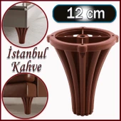 İstanbul Konsol Mobilya Kanepe Koltuk Tv Ünitesi Baza Ayağı Orta Sehpası Ayak Ayakları 12 cm Kahve - 1