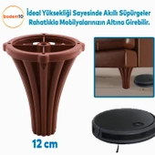 İstanbul Konsol Mobilya Kanepe Koltuk Tv Ünitesi Baza Ayağı Orta Sehpası Ayak Ayakları 12 cm Kahve - 4