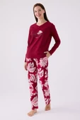 Pierre Cardin 8865 Kadın Uzun Kol Pijama Takım - 1