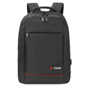 MACK MCC-006 15.6" OFFICE USB GİRİŞLİ NOTEBOOK SIRT ÇANTASI SİYAH - 1