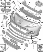 OEM Peugeot 207 (2010 -->) Ön Tampon Sis Far Çerçevesi Sağ Kromlu (7452ZZ) - 2