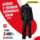 ACERBİS X-THUNDER YAĞMURLUK TAKIM SİYAH - 4