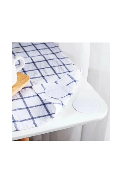 Halı Kaydırmaz Yuvarlak Bant Çarşaf,örtü Kaymasını Önleyici Cırtlı Yapışkan Bant 50 Mm Çap 10lu 1 Ad - 4