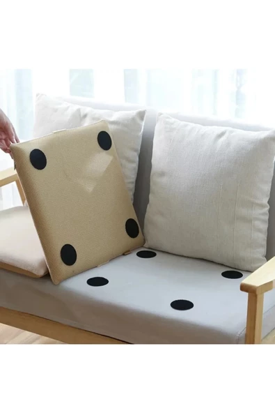 Halı Kaydırmaz Yuvarlak Bant Çarşaf,örtü Kaymasını Önleyici Cırtlı Yapışkan Bant 50 Mm Çap 10lu 1 Ad - 5