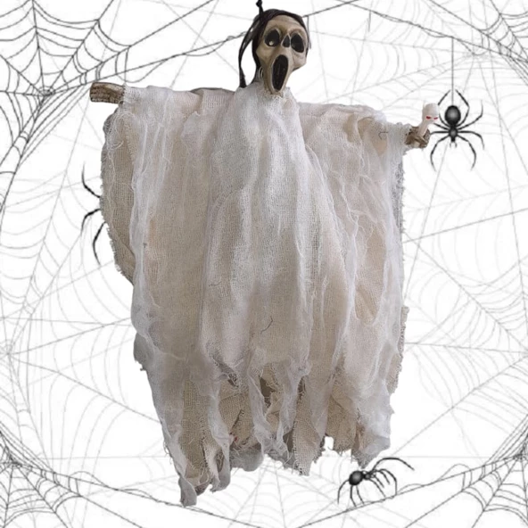 Cadılar Bayramı Dekor Kurukafa Sesli Işıklı Hareketli 55cm ürün görseli