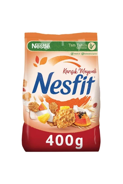 Nesfit Karışık Meyveli Mısır Gevreği 400 Gr