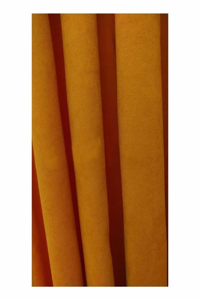 Oranj Ada Fon Perde Pilesiz Extraforlu Düz Dikim Büzgü Pile - 4
