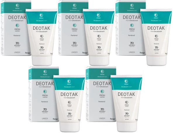 Deotak Krem Deodorant Unisex 35ML Fresh (Mentol) (5 Li Set) - 1