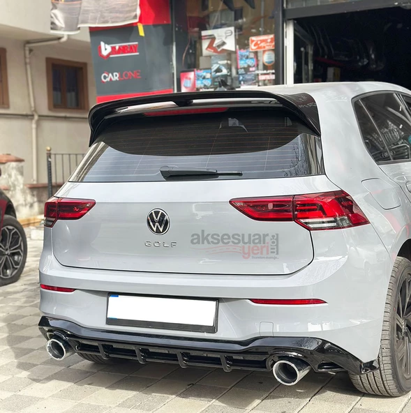 Volkswagen Golf 8 GTI Difüzör - Parlak Siyah Krom Uçlu - 2