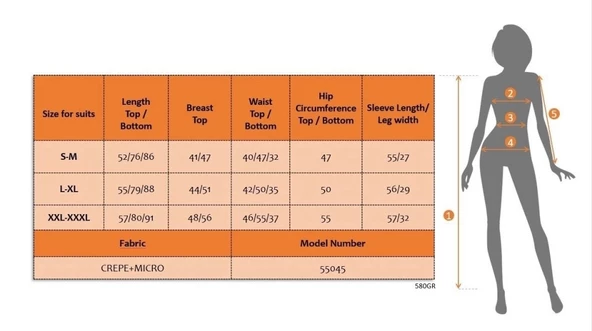 Kadın Uzun Kollu Krep üçlü Takım - Resim 4
