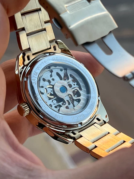 Ferro 2 Yıl Garantili Otomatik Mekanizma 3 Atm Su Geçirmez Çelik Kordon Erkek Kol Saati EF.31443.B6 - 6