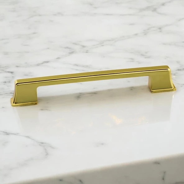 Cemre Altın Metal Kulp 160 mm -16 cm Mobilya Çekmece Mutfak Dolabı Dolap Kulpları Kulbu Kulpu Gold - Resim 5