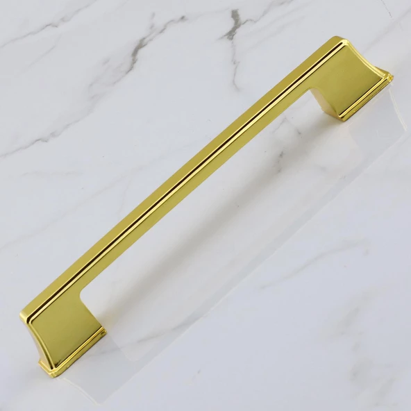 Cemre Altın Metal Kulp 160 mm -16 cm Mobilya Çekmece Mutfak Dolabı Dolap Kulpları Kulbu Kulpu Gold - Resim 2