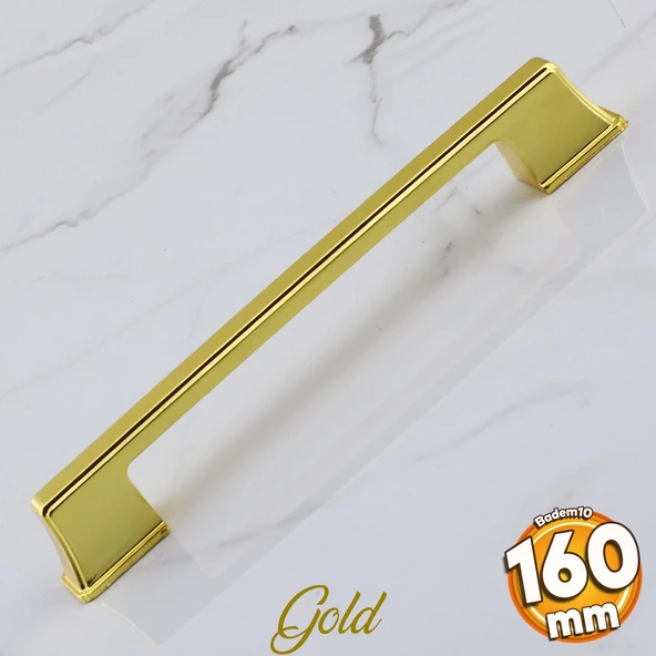 Cemre Altın Metal Kulp 160 mm -16 cm Mobilya Çekmece Mutfak Dolabı Dolap Kulpları Kulbu Kulpu Gold