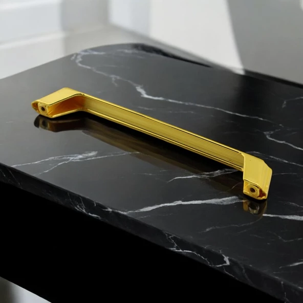 Gökçe Altın Metal Kulp 160 mm -16 cm Mobilya Çekmece Mutfak Dolabı Dolap Kulpları Kulbu Kulpu Gold - 5
