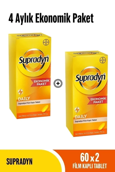 Supradyn 60 Film Kaplı Tablet x 2 Adet