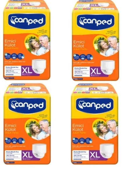 CANPED EMİCİ KÜLOT XL 30 LU  120 ADET HASTA BEZİ