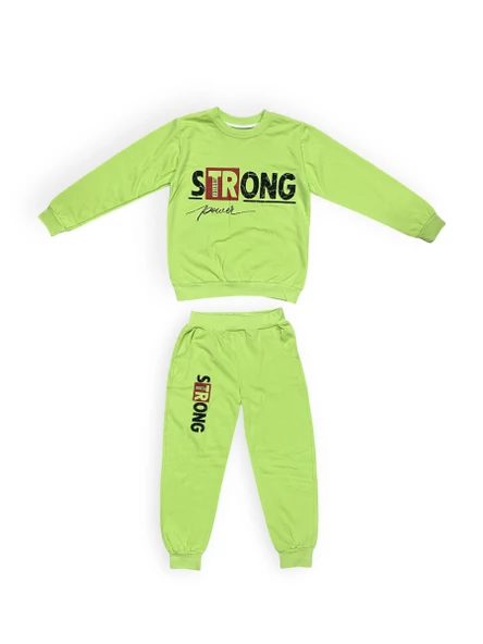 Strong Motif Kız Çocuk Eşofman MNK0625 - 29