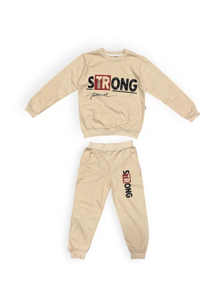 Strong Motif Kız Çocuk Eşofman MNK0625 - 4