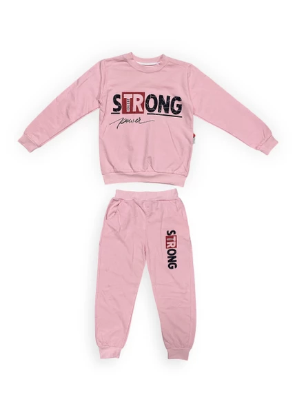 Strong Motif Kız Çocuk Eşofman MNK0625 - 23