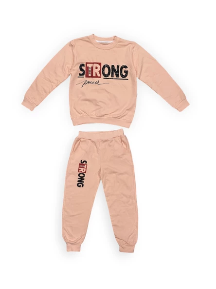 Strong Motif Kız Çocuk Eşofman MNK0625 - 20