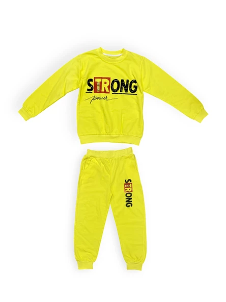 Strong Motif Kız Çocuk Eşofman MNK0625 - 15