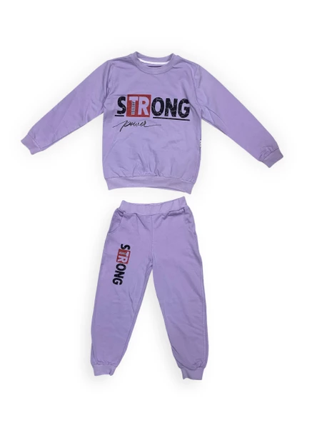 Strong Motif Kız Çocuk Eşofman MNK0625 - 30