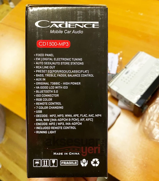 Cadence Oto Teyp Bluetoothlu Çift Usbli 60X4 Watt Aux Çıkışlı Sese Duyarlı Rgbli - 5