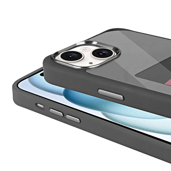 iPhone 14 Kılıf Ekranı Yansıtan Akıllı NFC Kapak - Resim 5