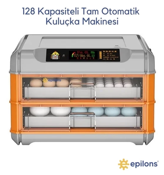 Epo-128 Yumurtalık 5 Programlı Tam Otomatik Kuluçka Makinesi İncubator