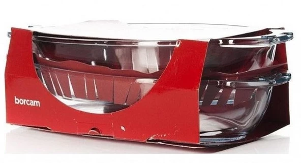 Paşabahçe 59022 Kapaklı Borcam Oval Fırın Kabı 2250 cc - 2