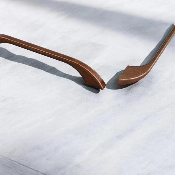 Ezgi 128 mm - 160 mm Eskitme Antik Bakır Metal Mobilya Mutfak Dolabı Dolap Kulpu Kulbu Kulpları - 8