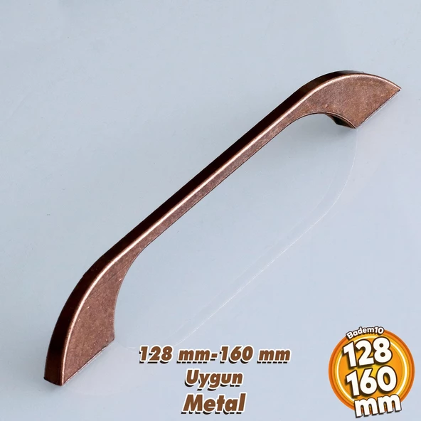 Ezgi 128 mm - 160 mm Eskitme Antik Bakır Metal Mobilya Mutfak Dolabı Dolap Kulpu Kulbu Kulpları